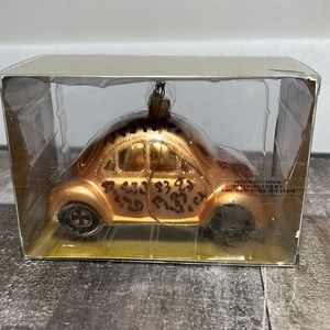 AMC Leopard Print Glass VW Bug Christmas Ornament